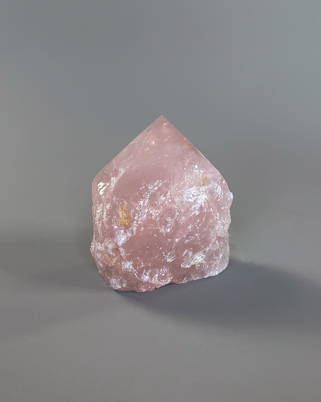 Rose Quartz Semi Polished Point