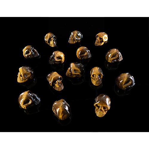 Skull, Tiger Eye 15 Pack
