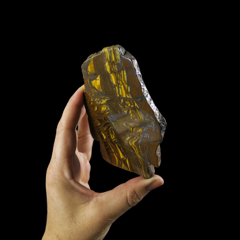 Tiger Eye Iron Slab Natural Edge