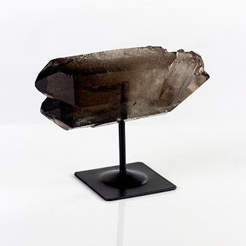 Smoky Quartz Point on Metal Base