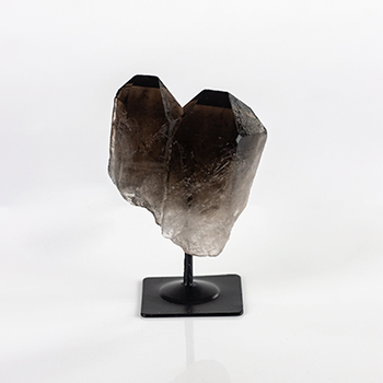 Smoky Quartz Point on Metal Base