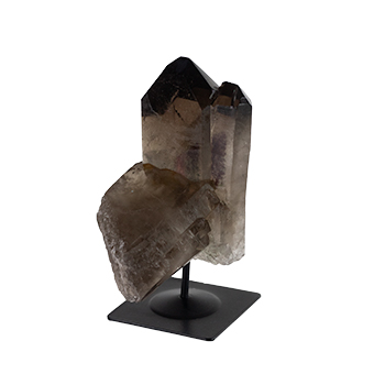Smoky Quartz Point on Metal Base