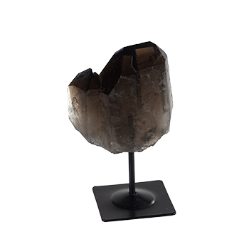 Smoky Quartz Point on Metal Base
