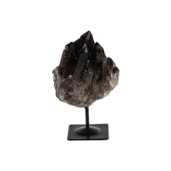 Smoky Quartz Point on Metal Base