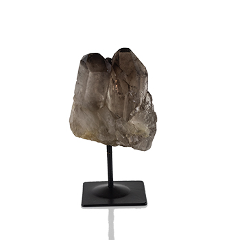 Smoky Quartz Point on Metal Base