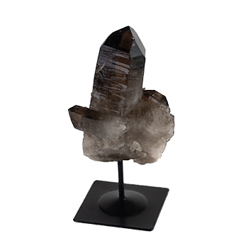 Smoky Quartz Point on Metal Base
