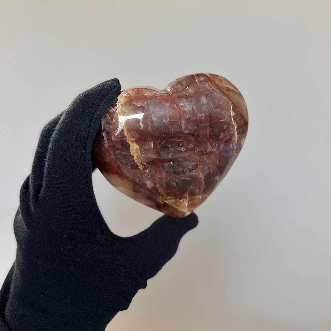 Hematoidal Quartz Heart