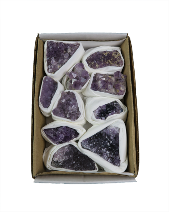 Amethyst Cluster Carved Gemstones Set