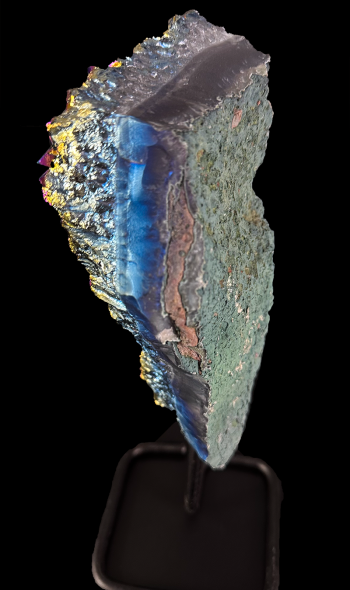 Rainbow Aura Cluster On Metal  Base #2