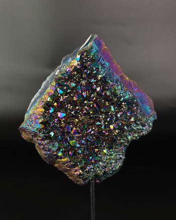 Rainbow Aura Cluster On Metal  Base #2