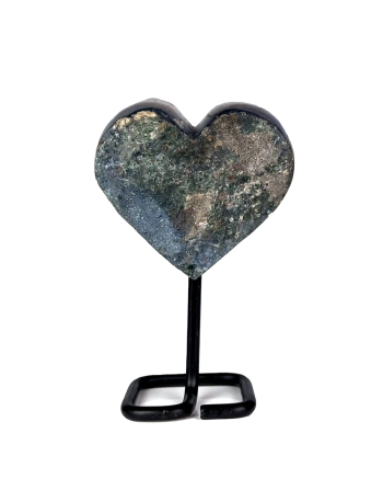 Angel Aura Heart cluster on Metal Base #2
