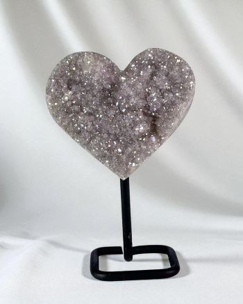 Angel Aura Heart Cluster on Metal Base
