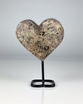 Angel Aura Heart cluster on Metal Base #3