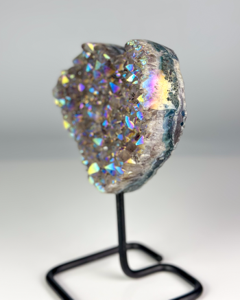 Angel Aura Heart cluster on Metal Base #3