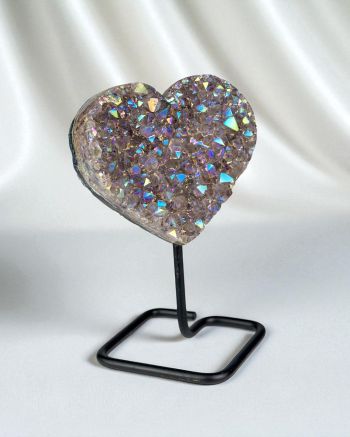 Angel Aura Heart cluster on Metal Base #2