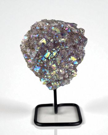 Angel Aura Heart cluster on Metal Base