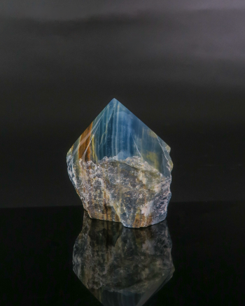 Blue Onyx Semi Polished Point