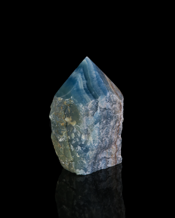 Blue Onyx Semi Polished Point
