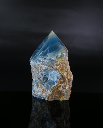 Blue Onyx Semi Polished Point