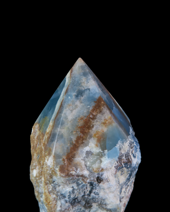 Blue Onyx Semi Polished Point