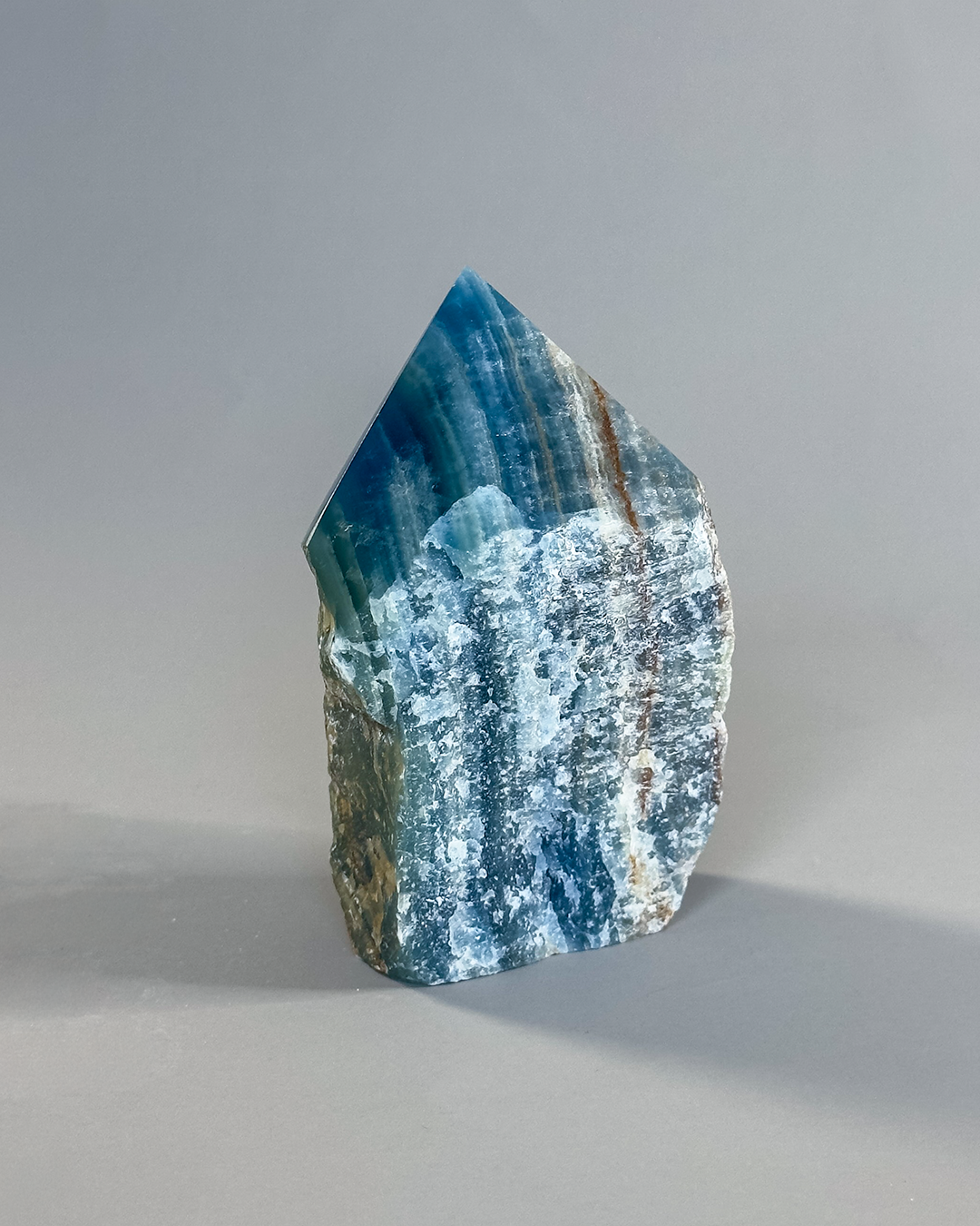 Blue Onyx Semi Polished Point