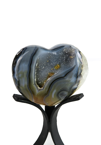 Agate Druzy Heart