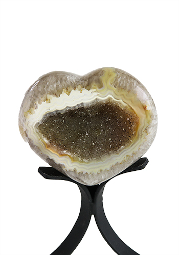 Agate Druzy Heart