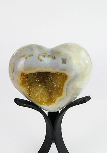 Agate Druzy Heart