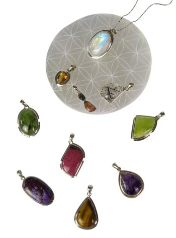 Mix Gem Crystal Pendant 10 Pack