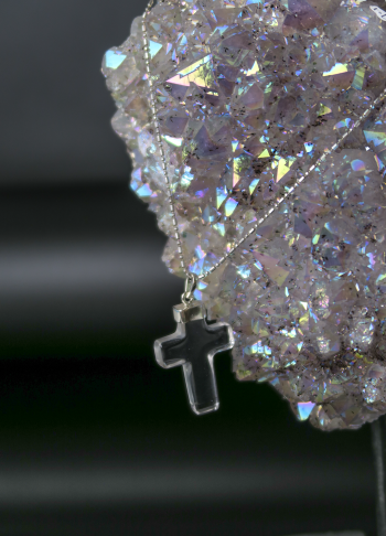 Quartz  Cross Pendant