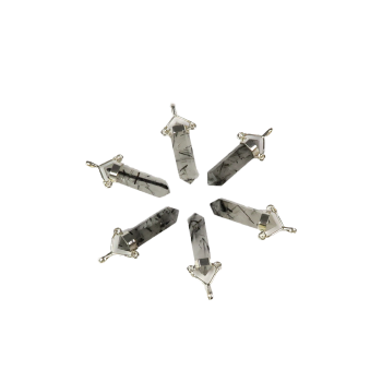 Tourmalinated DT Quartz Point Pendant