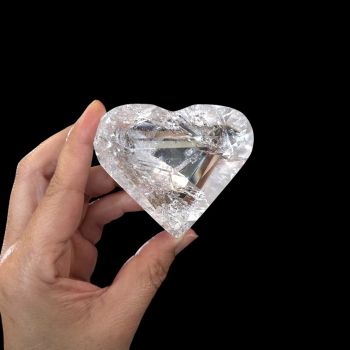 Clear Quartz Faceted Heart