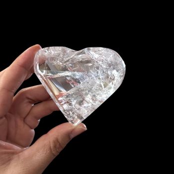Clear Quartz Faceted Heart #2
