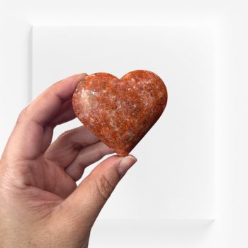 Calcite Orange Heart