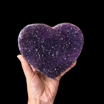 Amethyst Druzy Heart