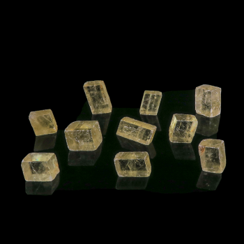 Optical Calcite Golden (Unpolished) Small 10 Pack