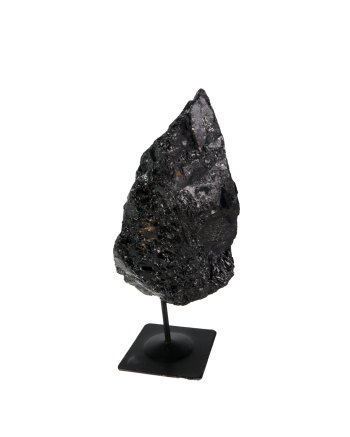 Black Tourmaline Log On Metal Base