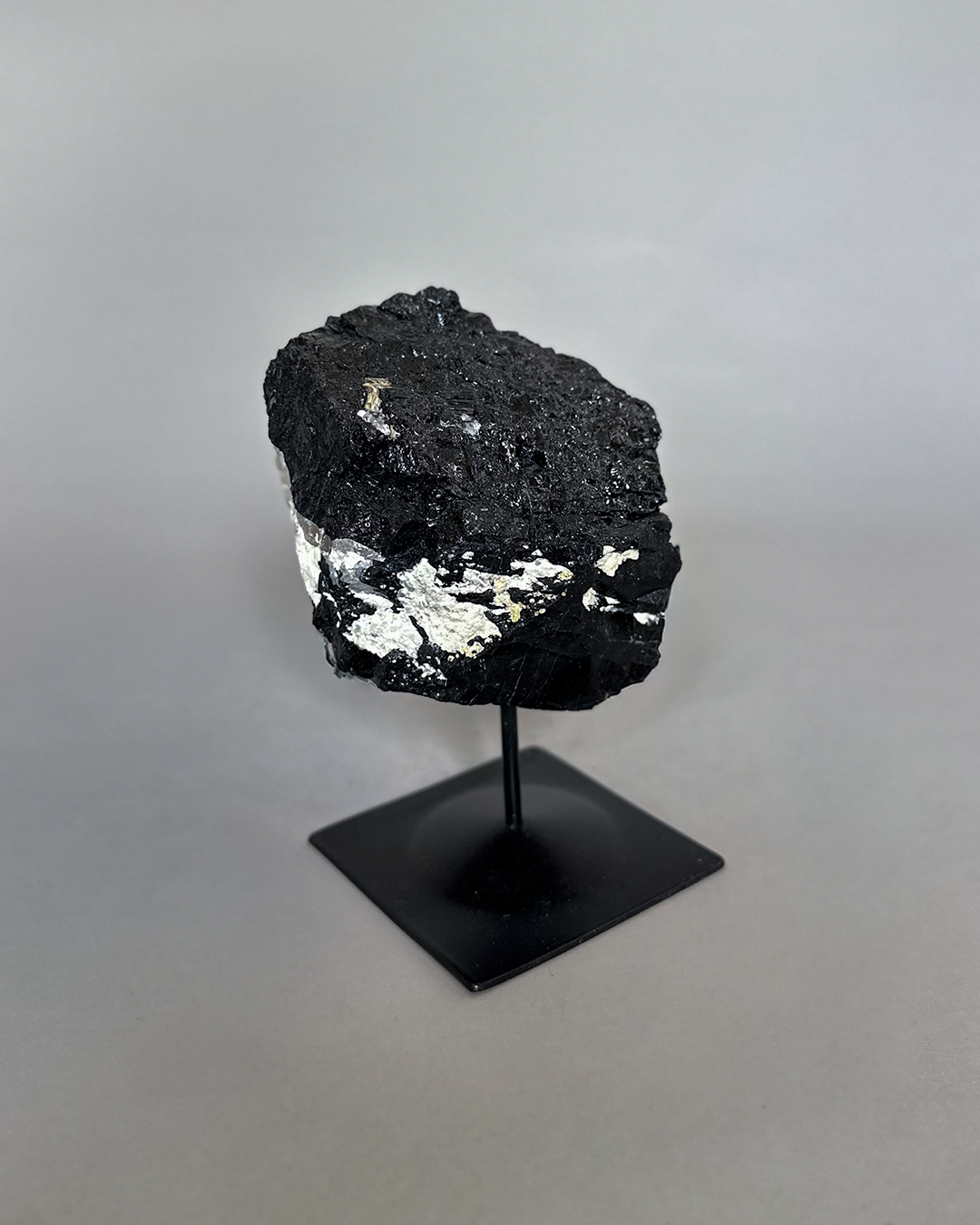 Black Tourmaline Log On Metal Base