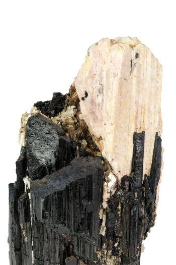 Black Tourmaline Log on Metal Base #2