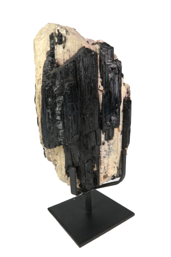 Black Tourmaline Log on Metal Base #6