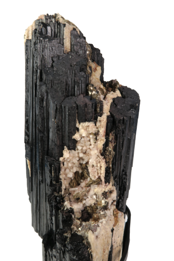 Black Tourmaline Log On Metal Base #2