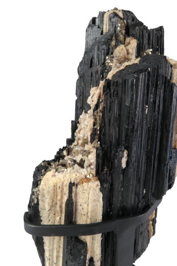 Black Tourmaline Log On Metal Base #3