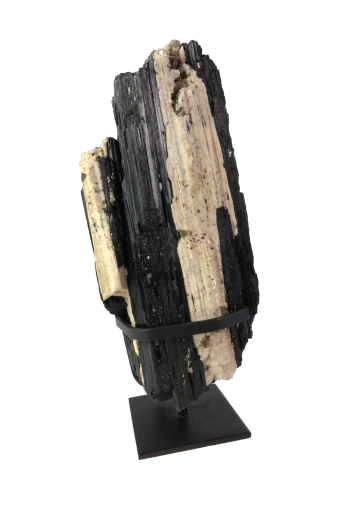 Black Tourmaline Log On Metal Base #4