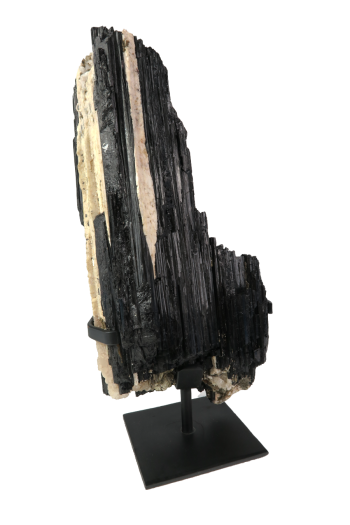 Black Tourmaline Log On Metal Base #5