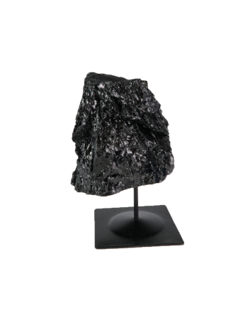 Black Tourmaline Log On Metal Base