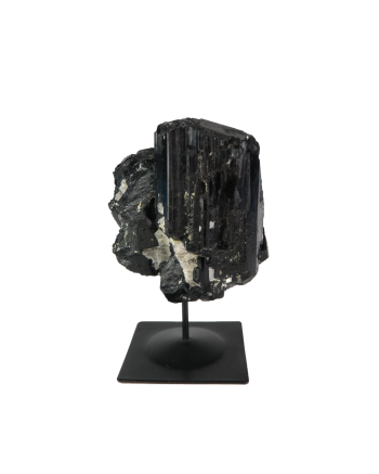 Black Tourmaline Log On Metal Base