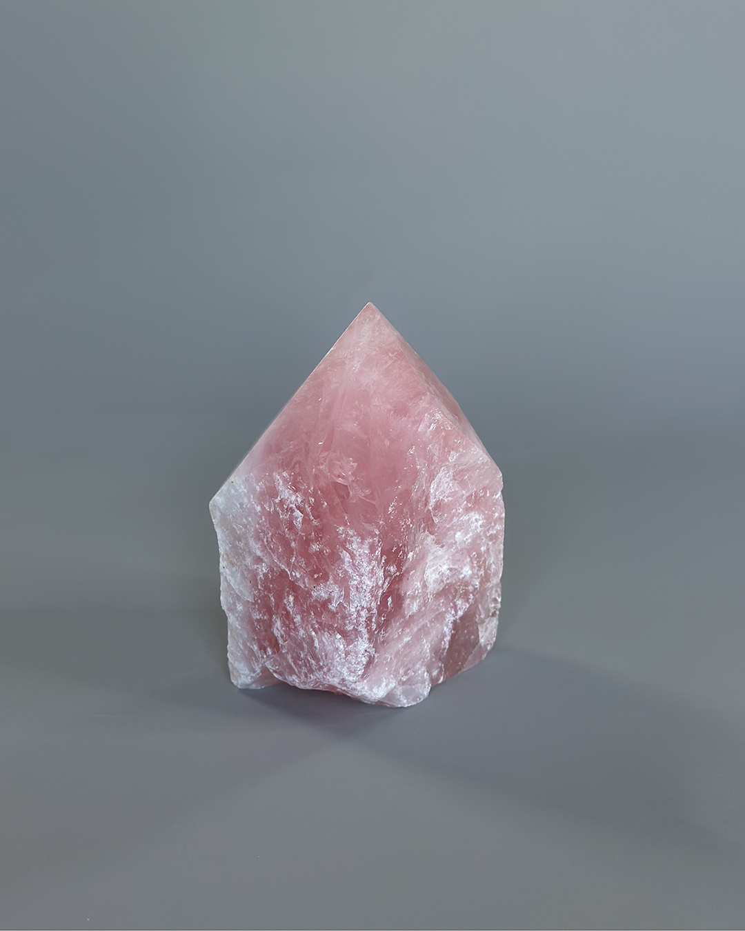 Rose Quartz Semi Polished Point