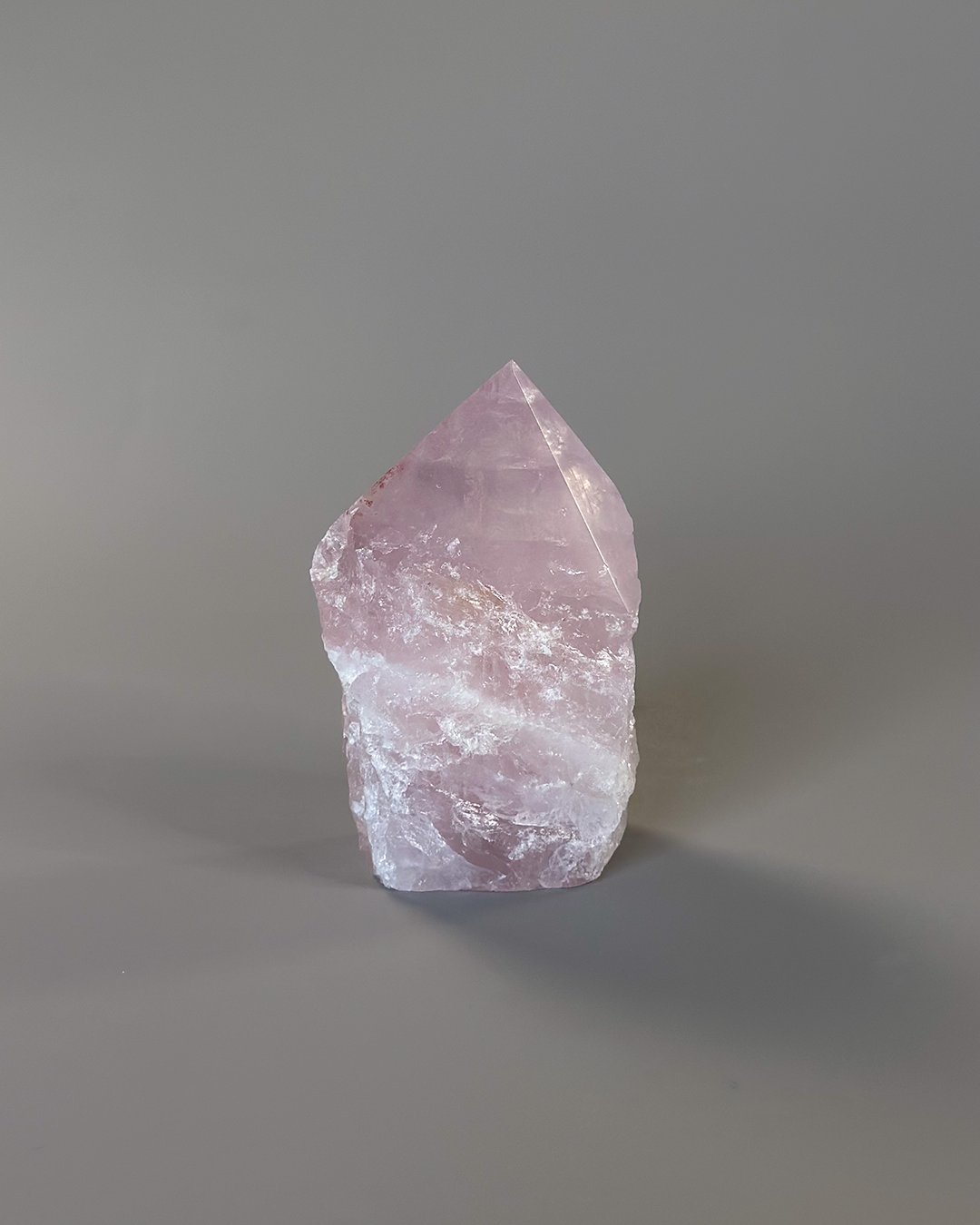 Rose Quartz Semi Polished Point