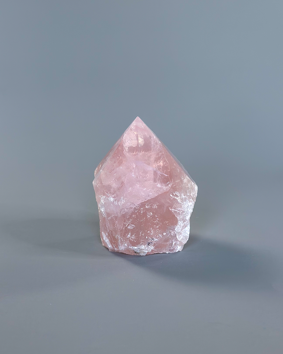 Rose Quartz Semi Polished Point