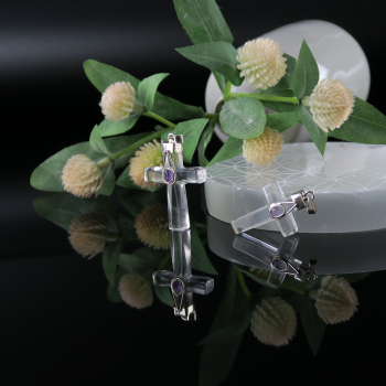 Quartz Cross w/ Accent Pendant
